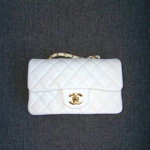 Classic Chanel White Bag